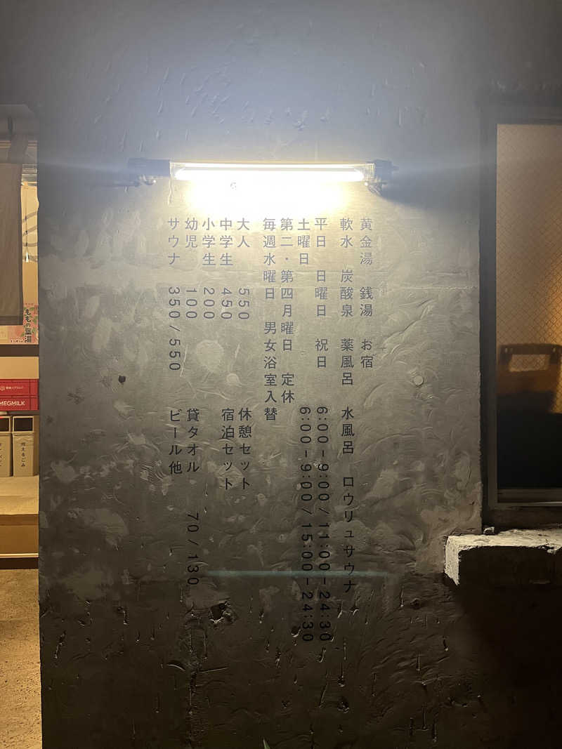 たさんの黄金湯のサ活写真