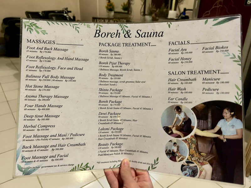 サウナー20260221さんのBoreh Pijat - Balinese Massage, Scrub and Sauna, Ubud, Baliのサ活写真