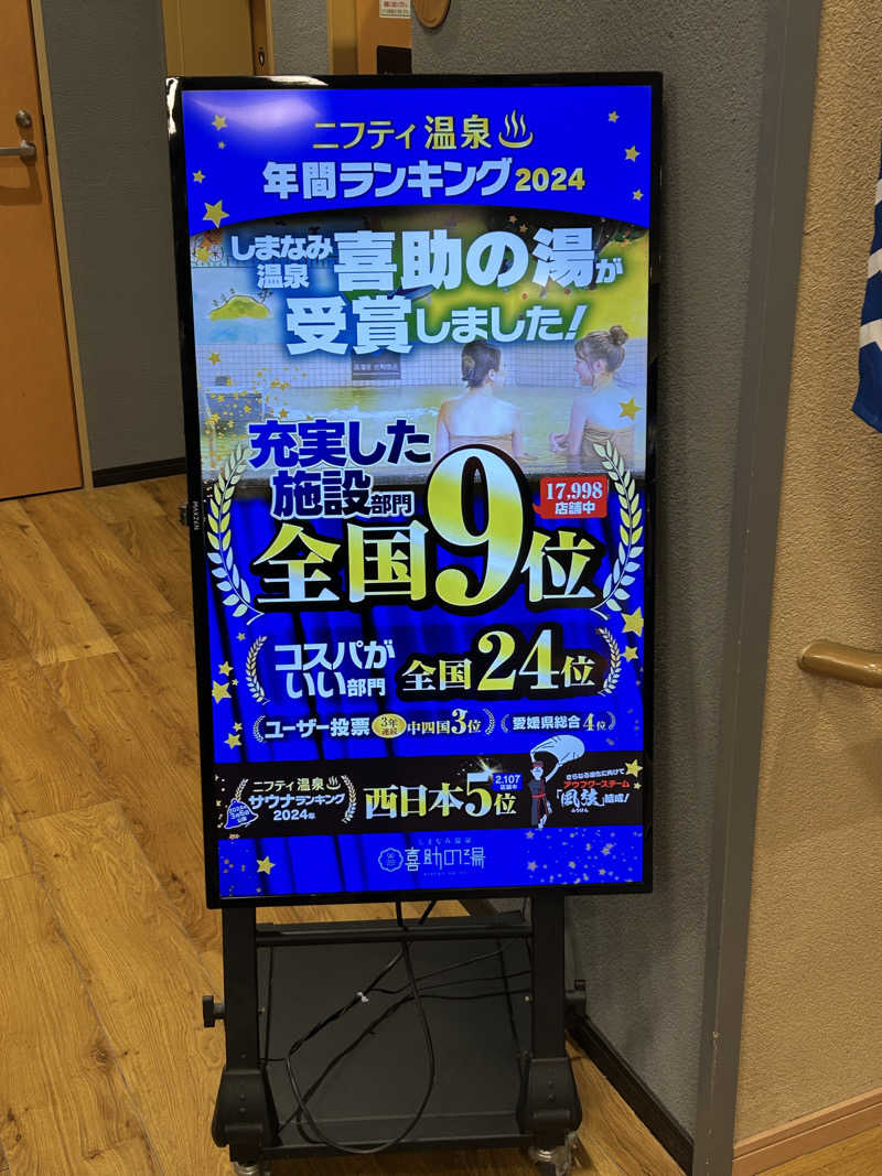 きゅうさんのしまなみ温泉 喜助の湯のサ活写真