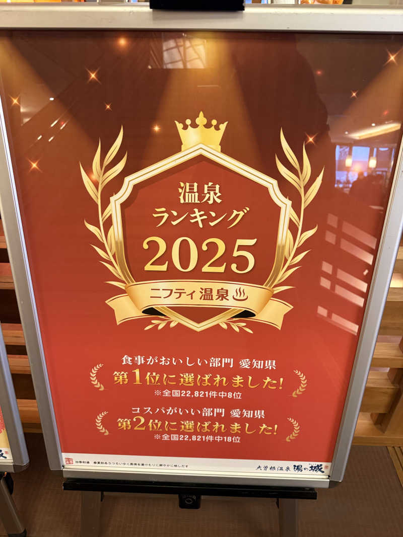 サウナダイスキーさんの大曽根温泉 湯の城のサ活写真