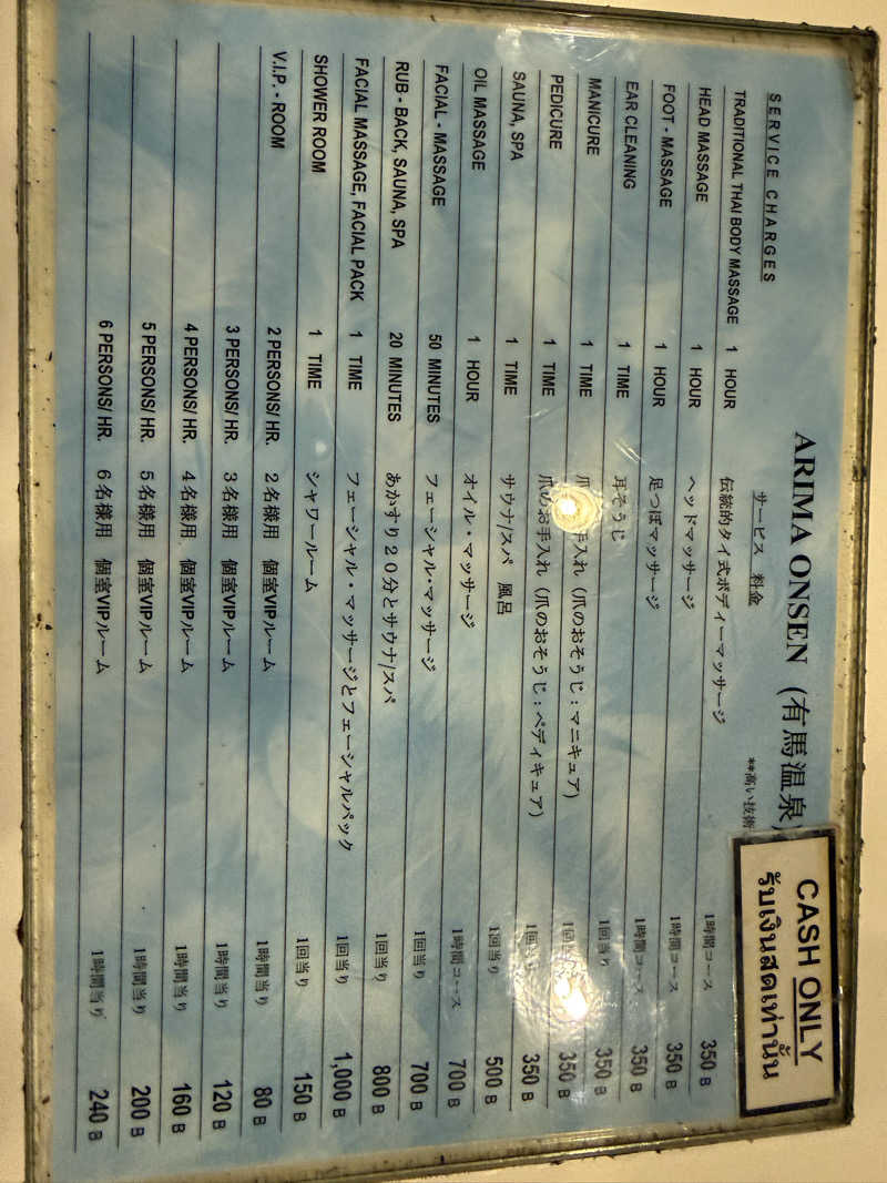 サウナダイスキーさんの有馬温泉(タイ バンコク)のサ活写真