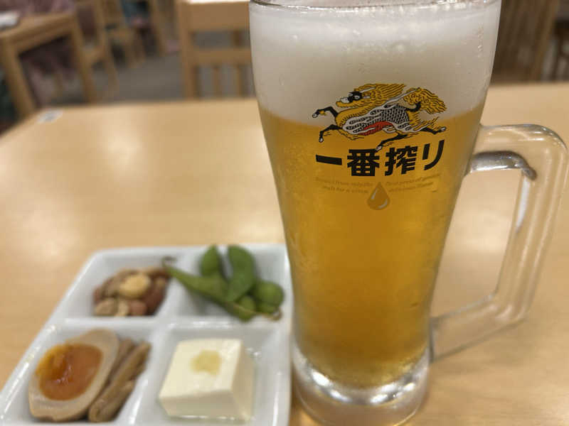湯上がりセット (中生ビール)