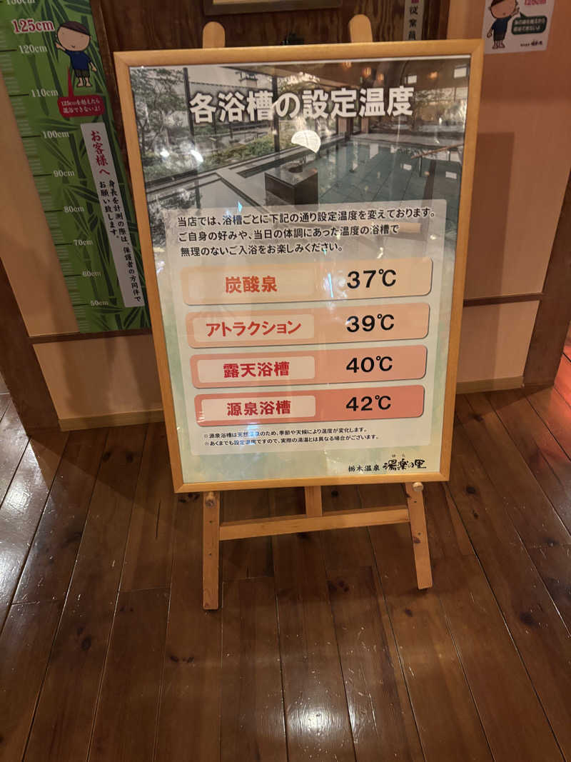 とにかくけだるいブラハマさんの栃木温泉 湯楽の里のサ活写真