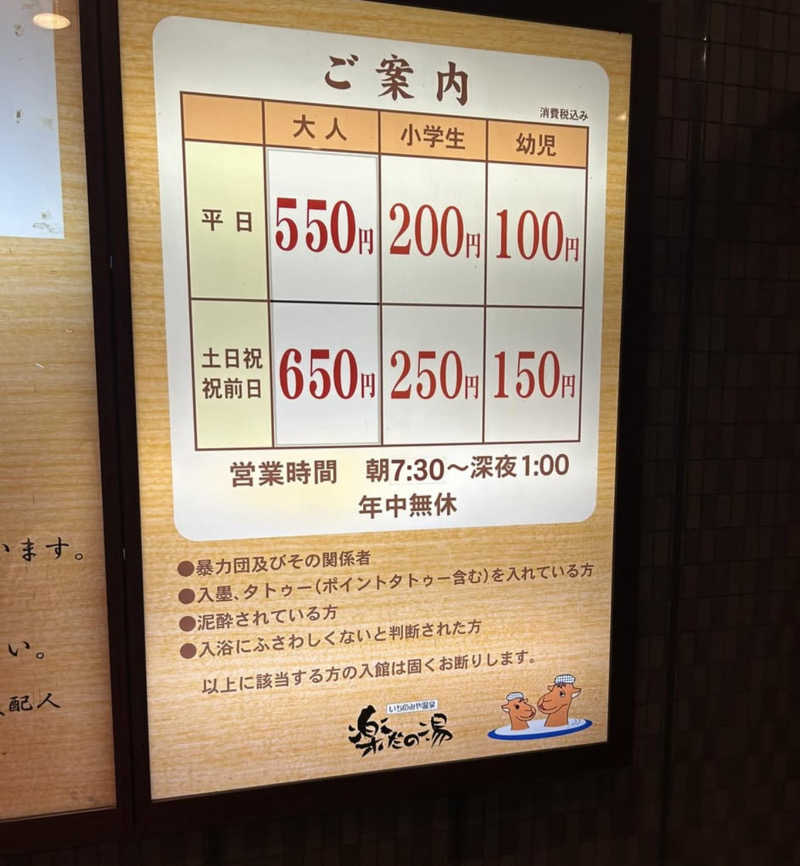 大浴　丈さんの楽だの湯 一宮店のサ活写真