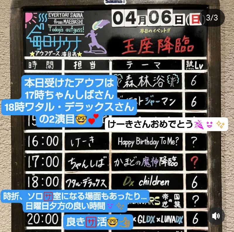 タカハンス・モッサリスキーさんの毎日サウナ 前橋本店のサ活写真