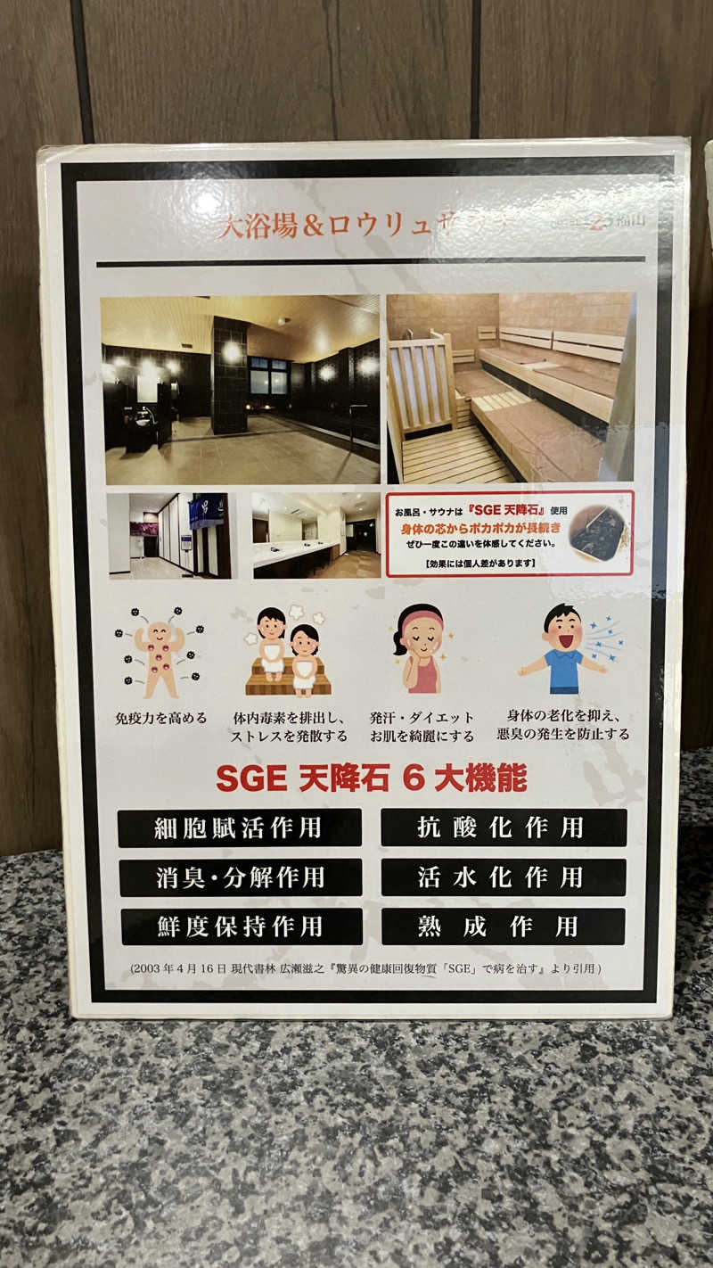 ちゃんくろ（サウナ酒）さんのホテル1-2-3福山のサ活写真