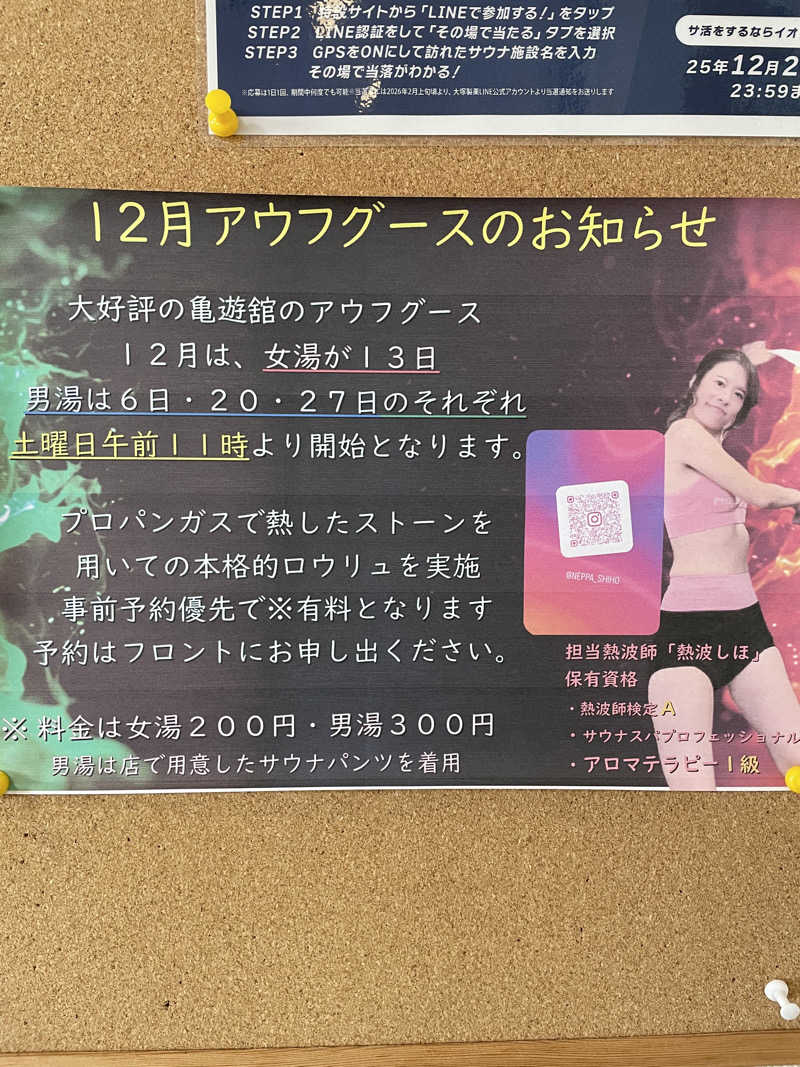 ヴイさんの亀遊舘のサ活写真