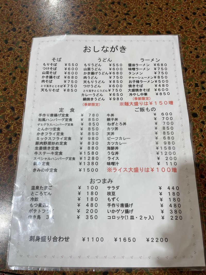 生ロー（namarooo）さんの佐久山温泉きみのゆのサ活写真