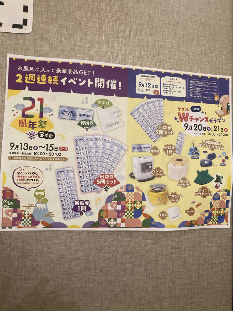 ダークサイド月さんの陽だまりの湯のサ活写真