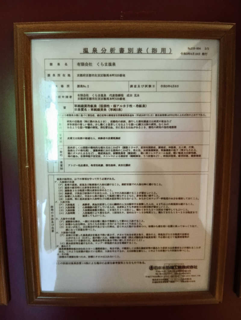 ごっさんさんのくらま温泉のサ活写真