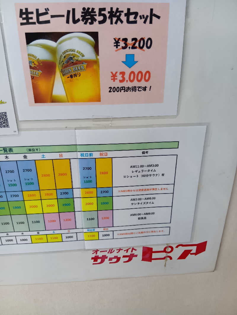 ごっさんさんのサウナピアのサ活写真