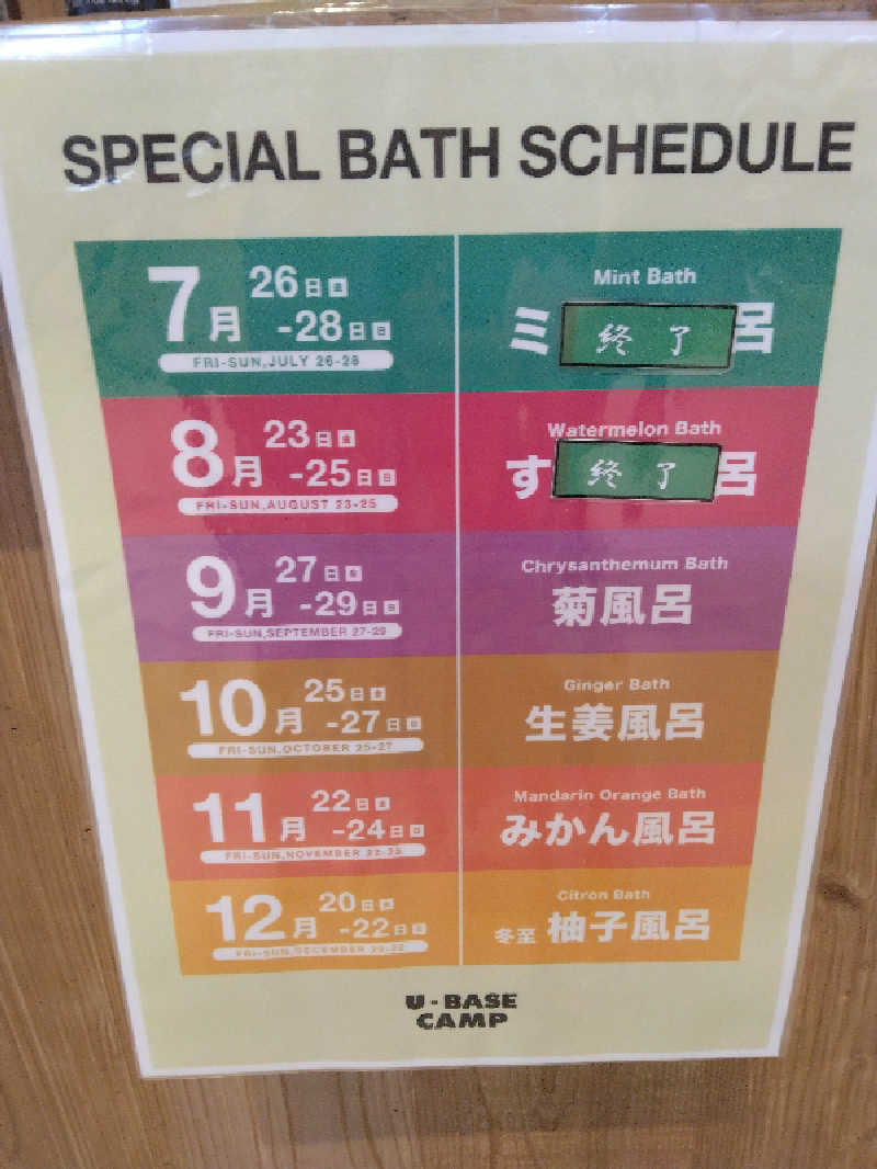 養殖はげさんのウエインズパーク 海老名 U-BASE CAMP BATH & SAUNAのサ活写真