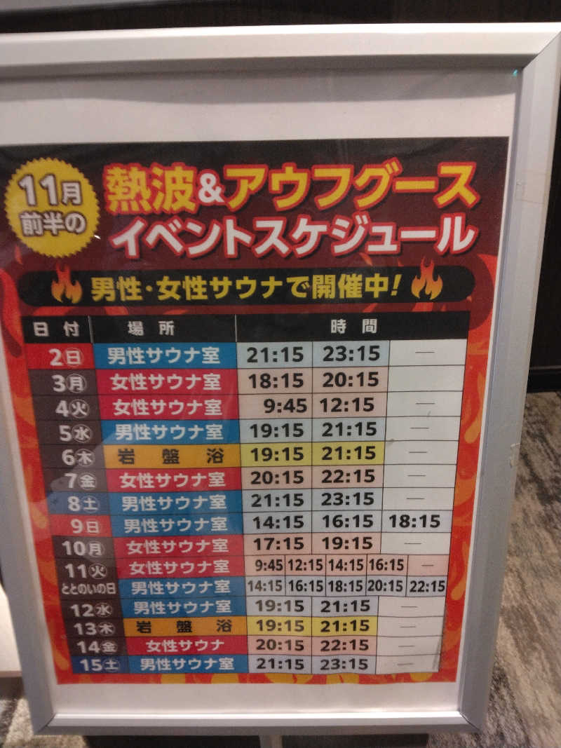 養殖はげさんの湘南RESORT SPA 竜泉寺の湯 湘南茅ヶ崎店のサ活写真