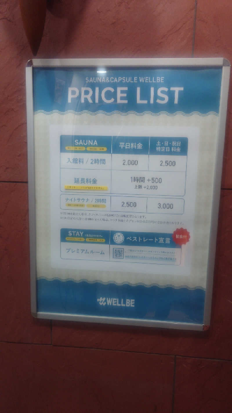 かてなちおさんのウェルビー栄のサ活写真