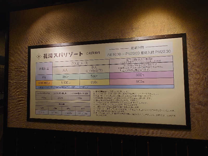 田舎のジャイアンさんの花湯スパリゾートのサ活写真