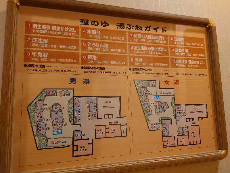 田舎のジャイアンさんのスーパー健康ランド華のゆのサ活写真