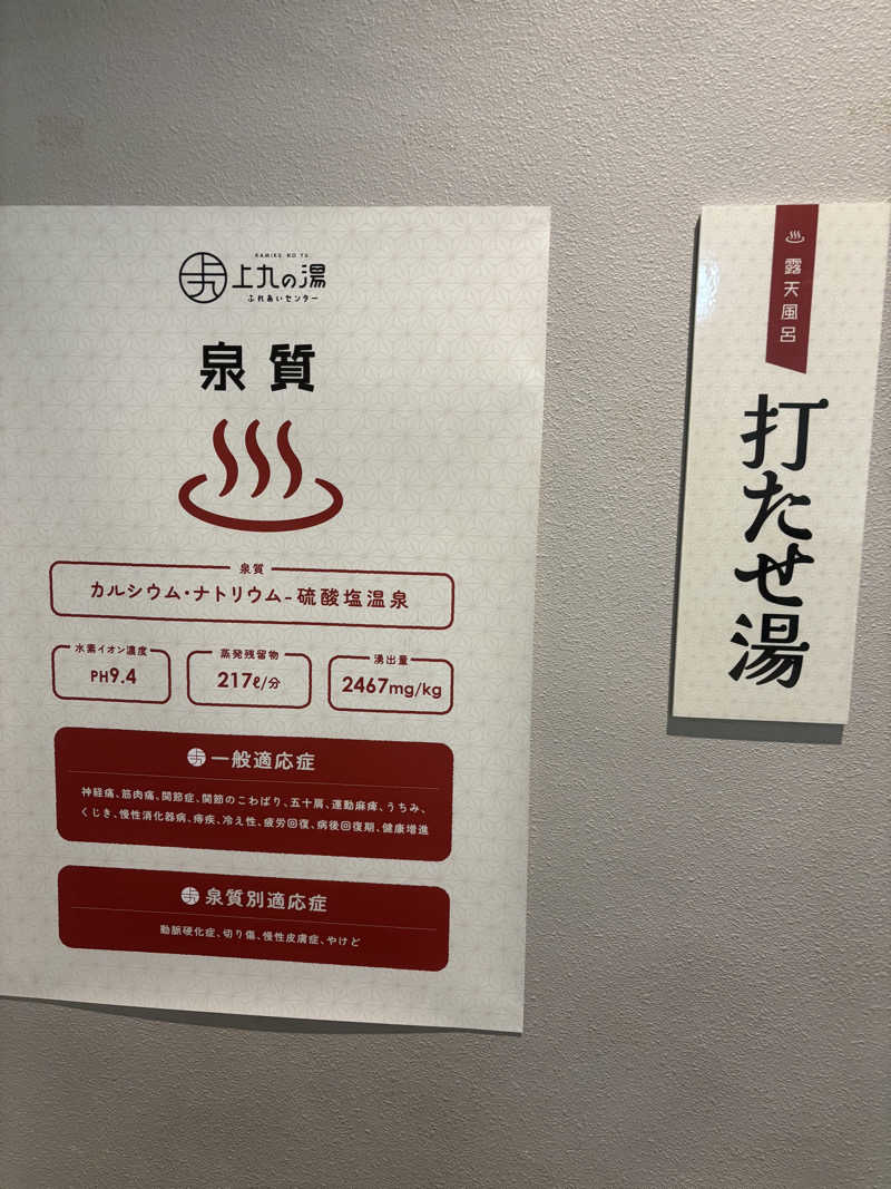 ともみさんの甲府市上九の湯ふれあいセンターのサ活写真