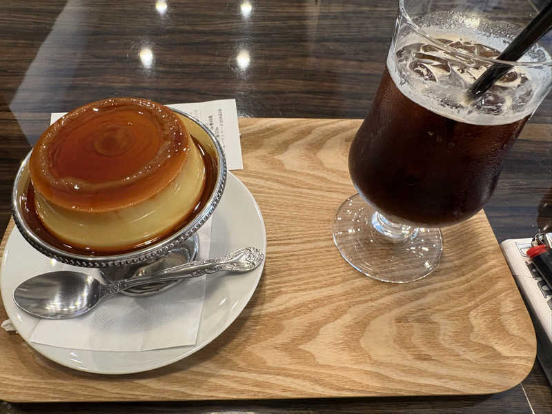 深煎りアイスコーヒー&昭和プリン
