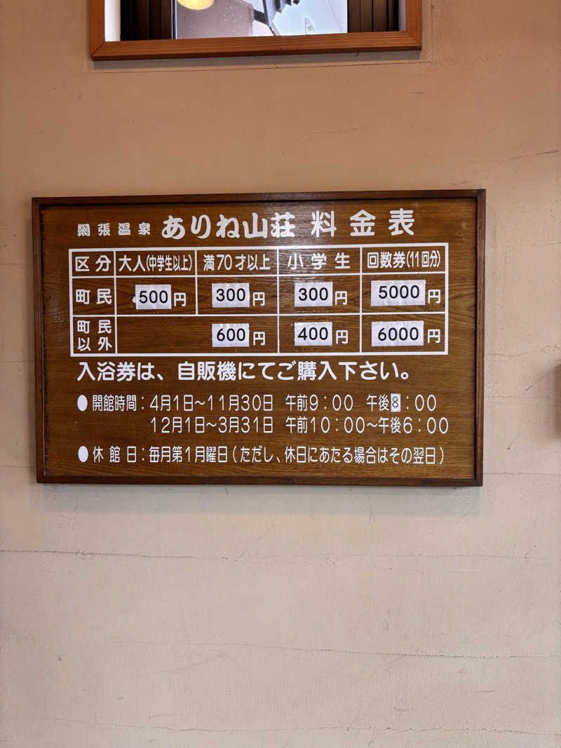 しもださんの網張温泉 ありね山荘のサ活写真
