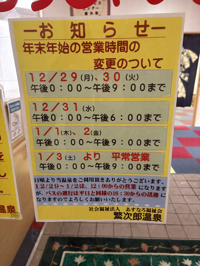 ぴーなっつおじさんさんの繁次郎温泉のサ活写真