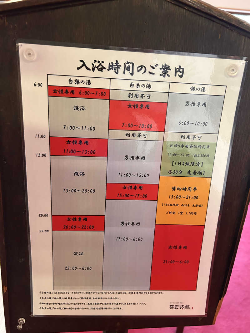 赤レンジャーさんの鉛温泉 藤三旅館のサ活写真