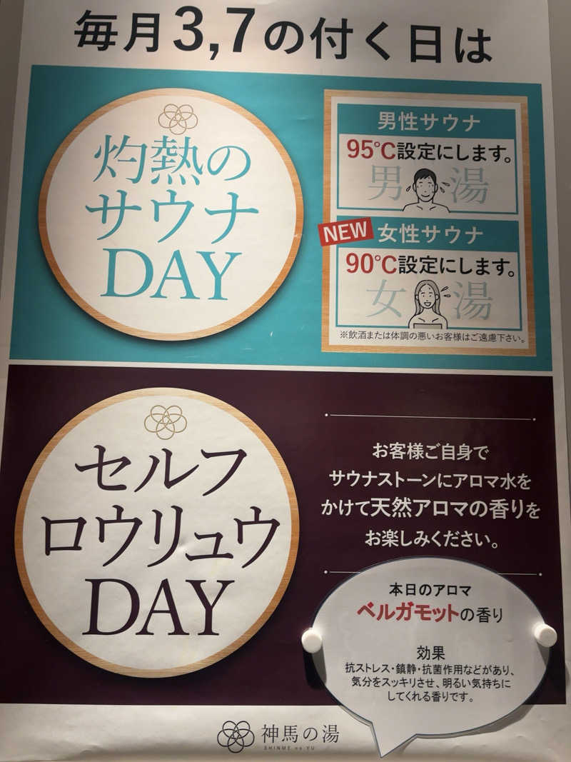 saunaman.fさんの神馬の湯のサ活写真