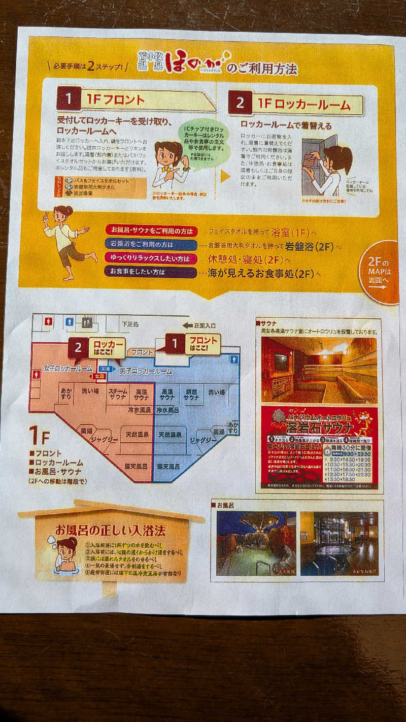 あっきーさんの苫小牧温泉ほのかのサ活写真