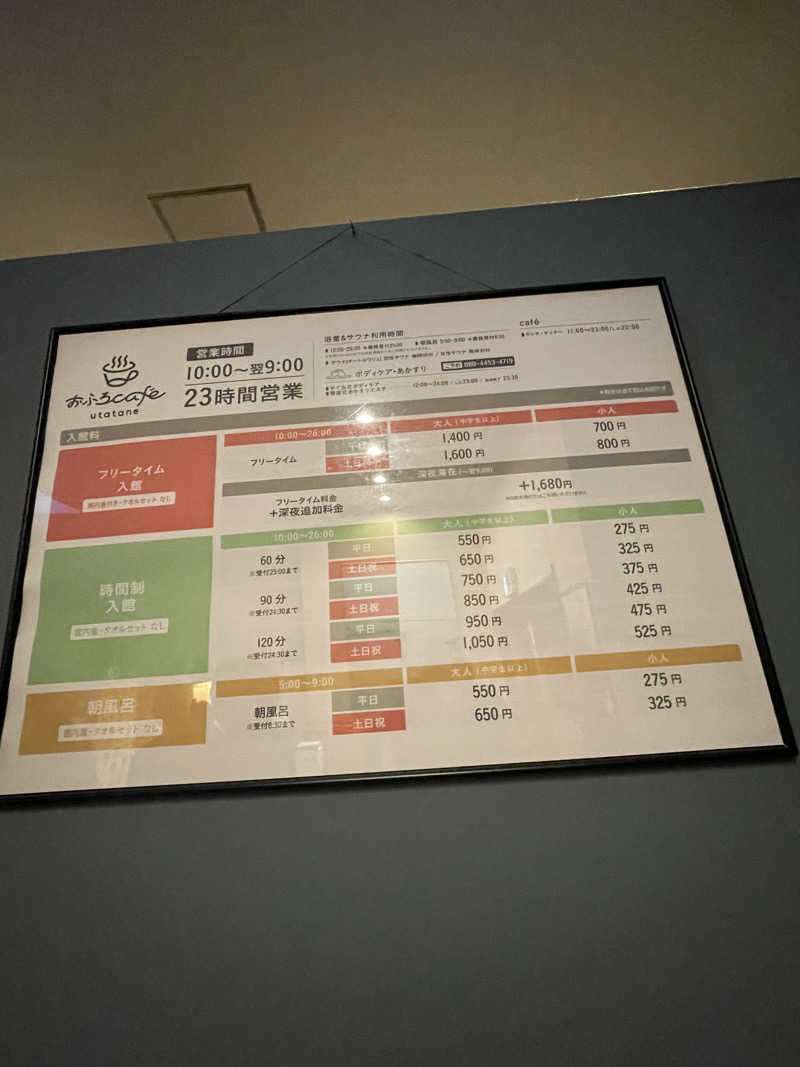 ITSUKOさんのおふろcafé utataneのサ活写真