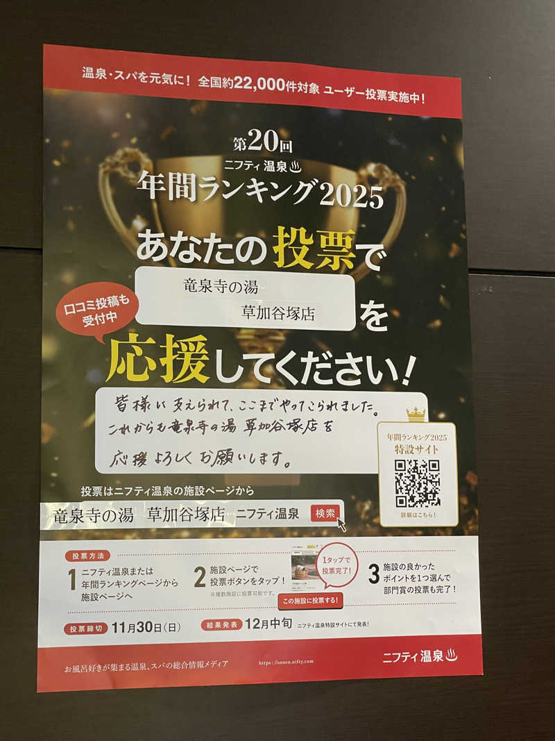 ITSUKOさんの竜泉寺の湯 草加谷塚店のサ活写真