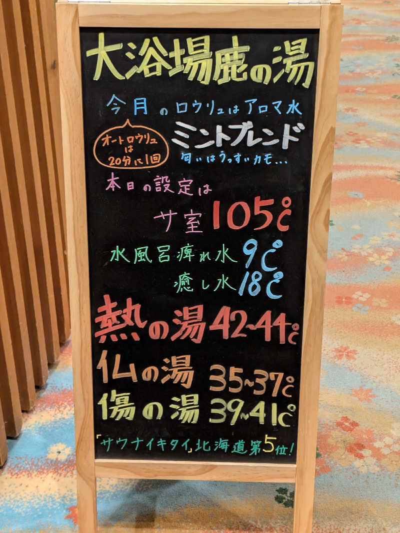 ちいたさんの定山渓 鹿の湯のサ活写真