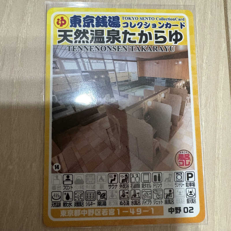 CHACOさんの天然温泉 たからゆ -中野若宮温泉-のサ活写真