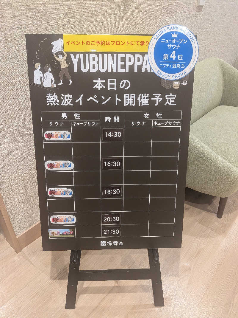 Pたんさんの天然温泉 湯舞音 市原ちはら台店のサ活写真