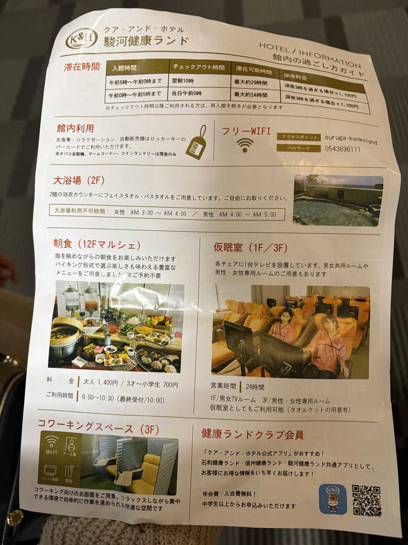 うすたさんさんの駿河健康ランドのサ活写真