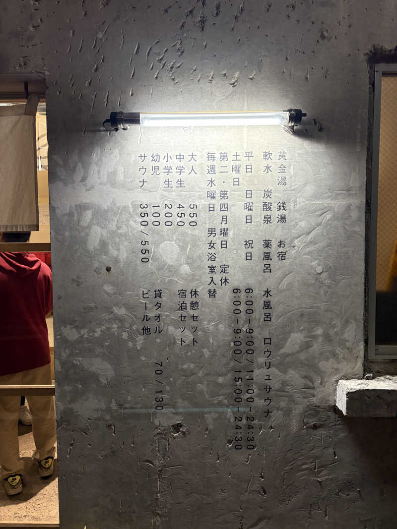 ながたさんの黄金湯のサ活写真