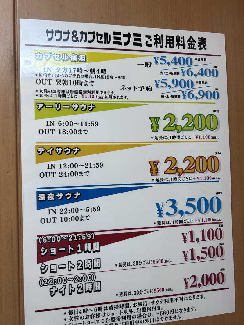 ランナーよりサウナーかもさんのカプセルイン ミナミ 立川店のサ活写真