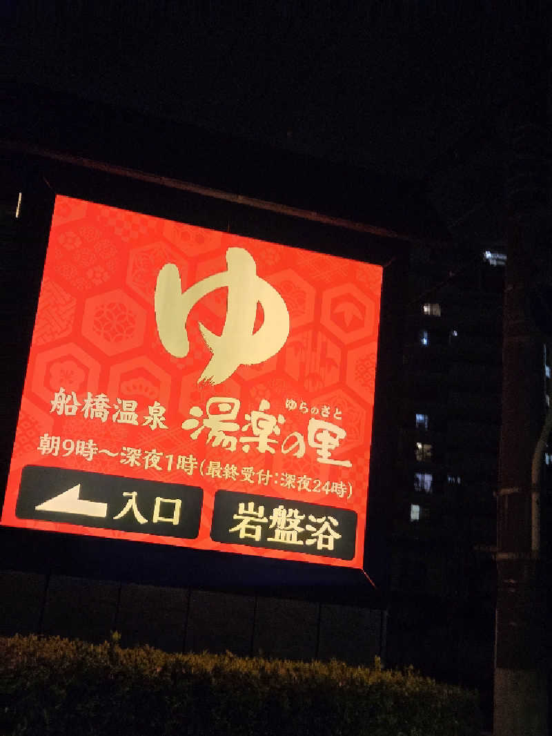アルピーさんの船橋温泉 湯楽の里のサ活写真