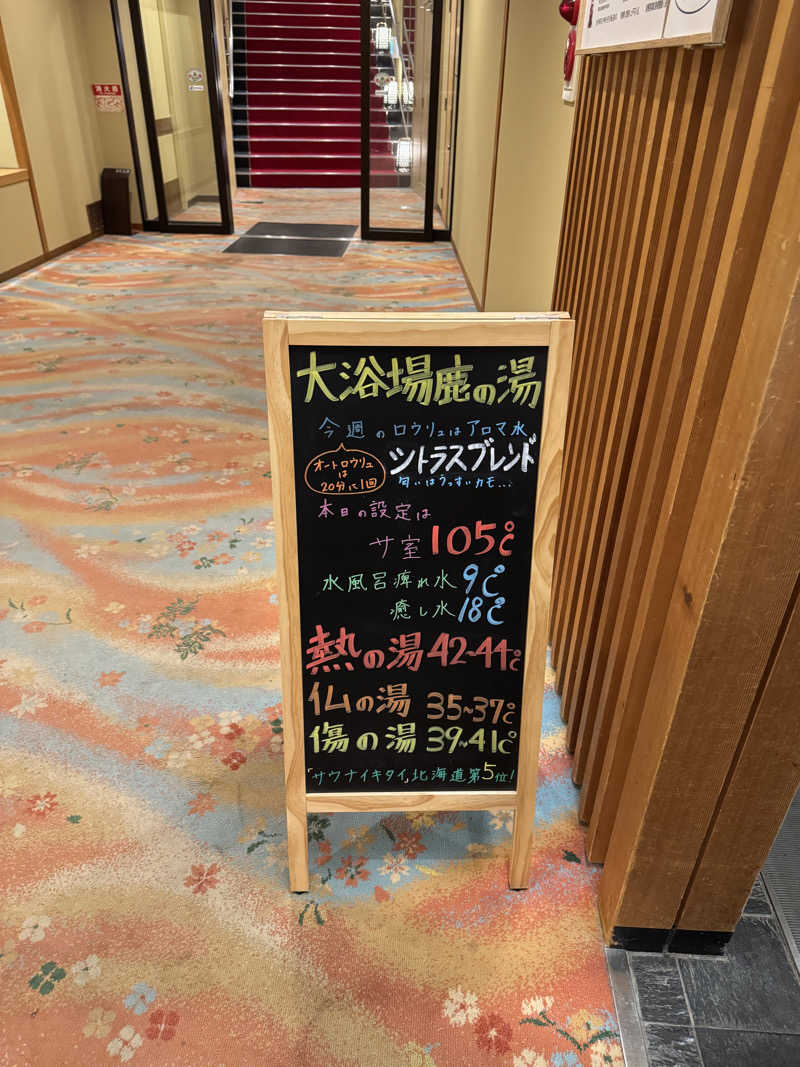 さとちゃんさんの定山渓 鹿の湯のサ活写真