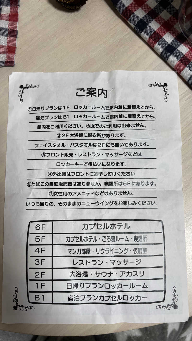 こねさんのスパ&カプセル ニューウイングのサ活写真