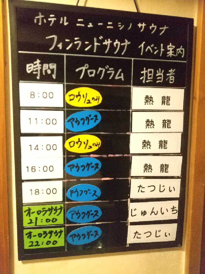 みとすぃさんのニューニシノサウナ&天然温泉のサ活写真