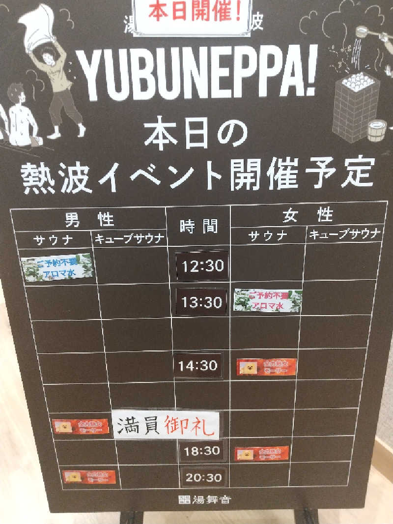 みとすぃさんの天然温泉 湯舞音 市原ちはら台店のサ活写真
