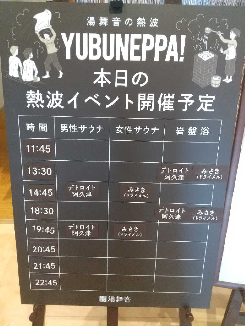 みとすぃさんの天然温泉 湯舞音 龍ケ崎店のサ活写真