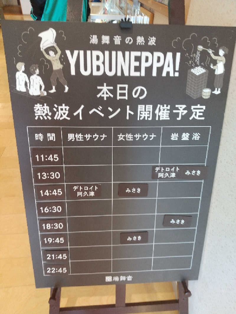 みとすぃさんの天然温泉 湯舞音 龍ケ崎店のサ活写真