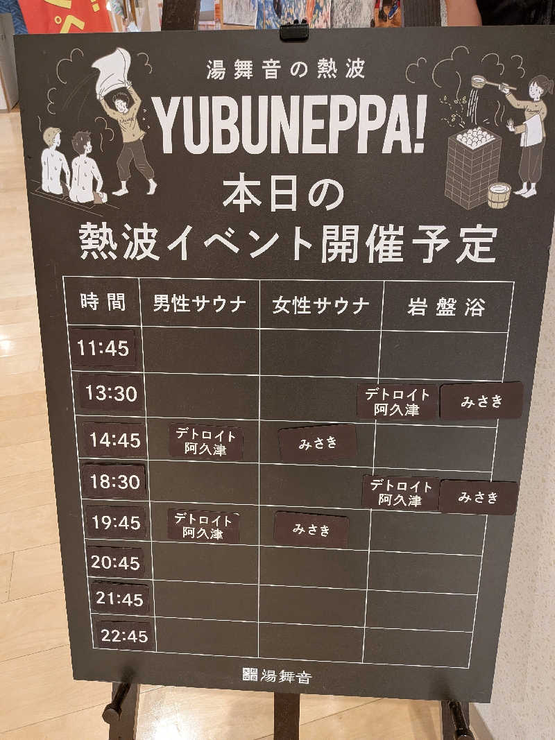 みとすぃさんの天然温泉 湯舞音 龍ケ崎店のサ活写真