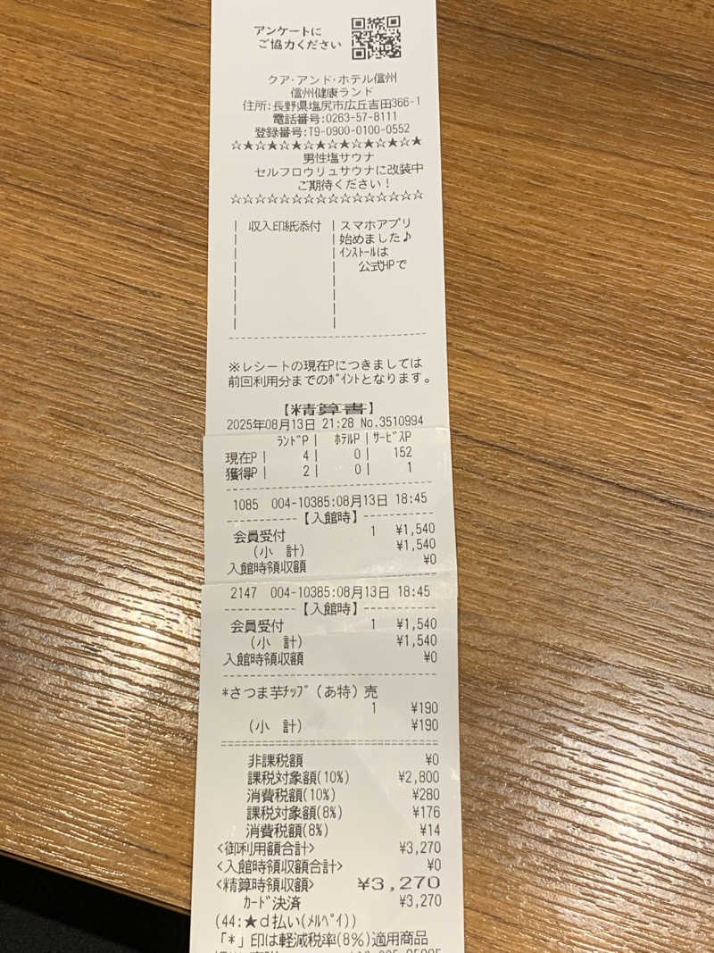 kagokimiさんの信州健康ランドのサ活写真