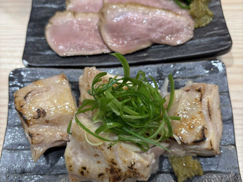 炭火焼き鶏肉、鴨ロース