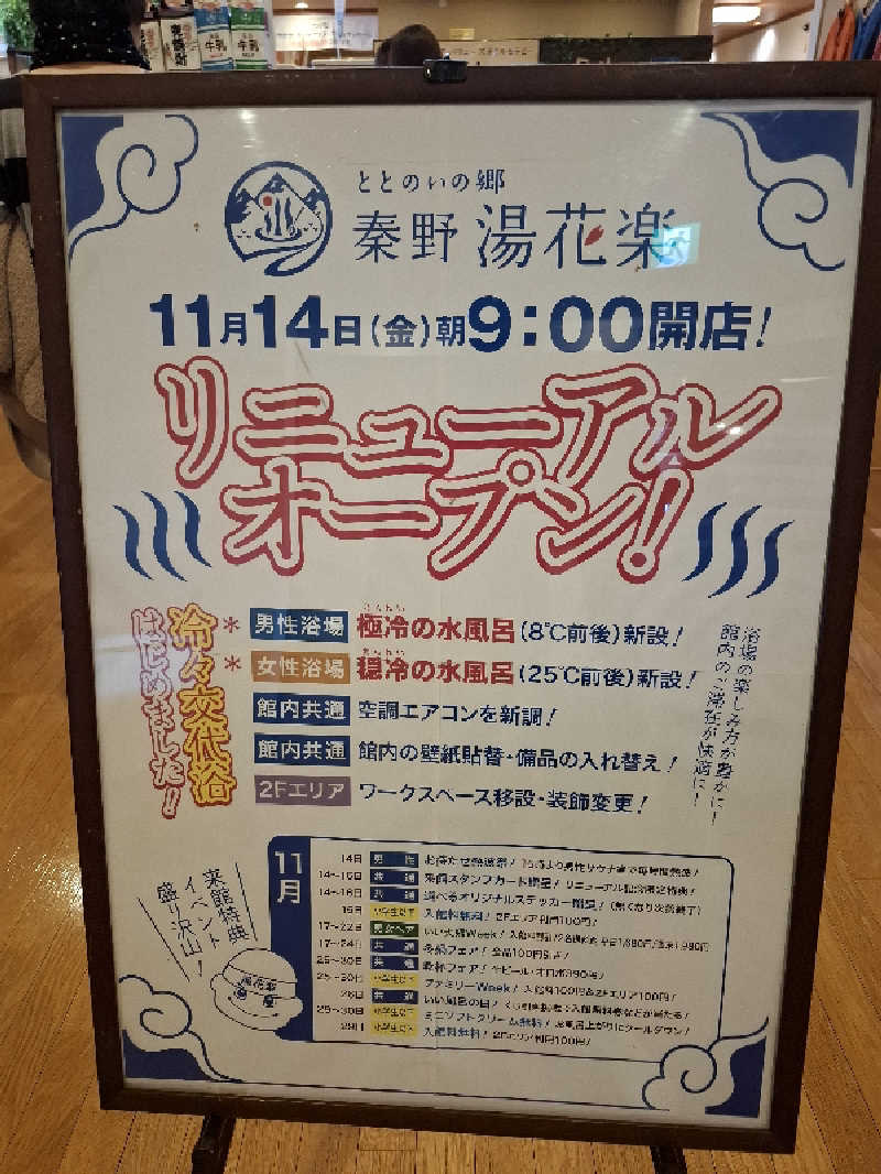 ひろあきさんのととのいの郷 秦野湯花楽のサ活写真