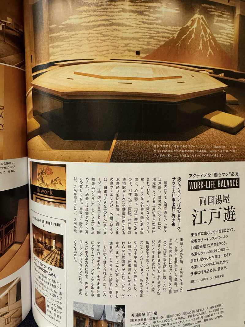 ぼーぼさんの両国湯屋江戸遊のサ活写真